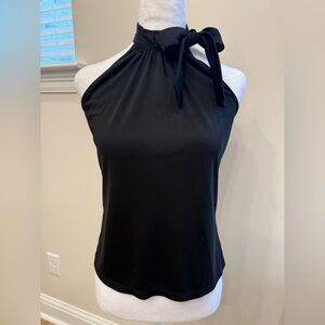 New York & Company Elegant Black Halter Top